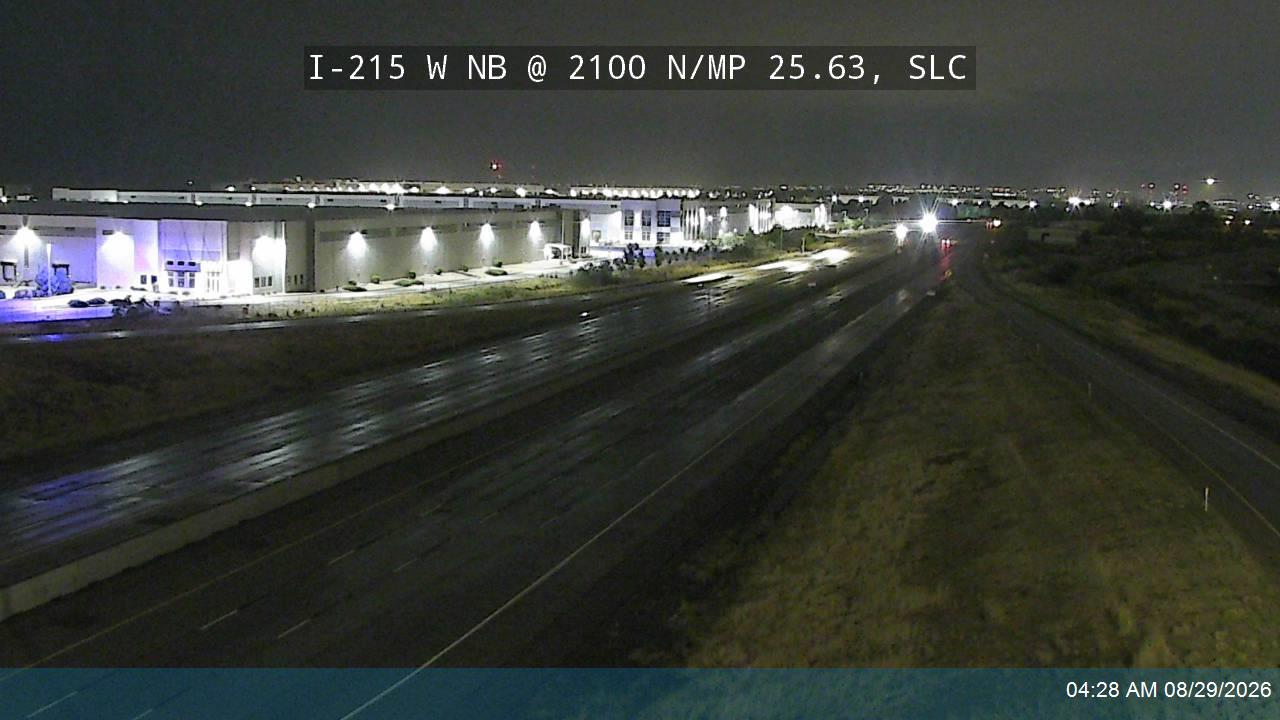 I-215 W NB @ 2100 N / MP 25.63, SLC live camera view
