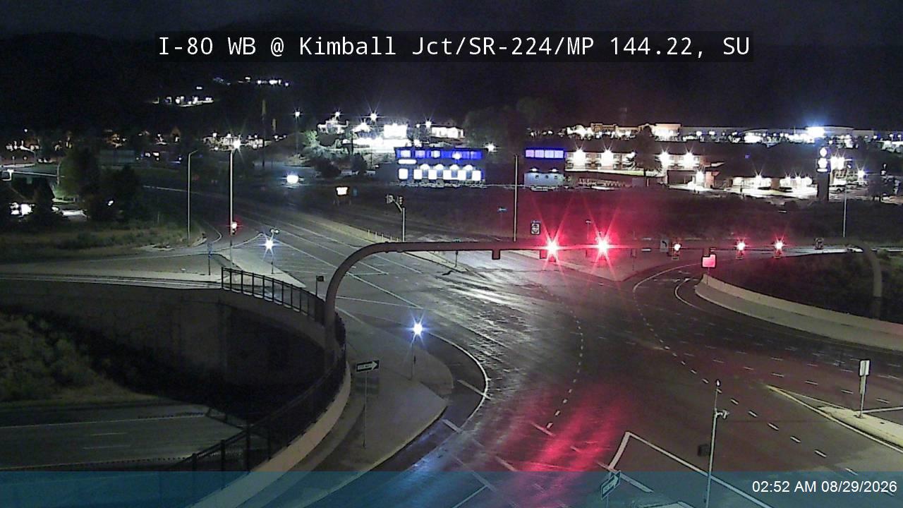 I-80 WB @ Kimball Jct / SR-224 / MP 144.22, SU live camera view