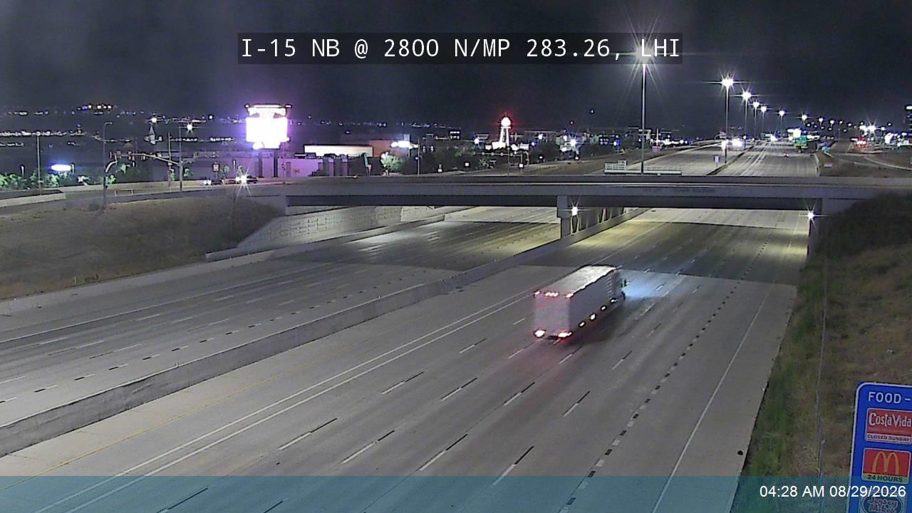 I-15 NB @ 2800 N / MP 283.26, LHI live camera view
