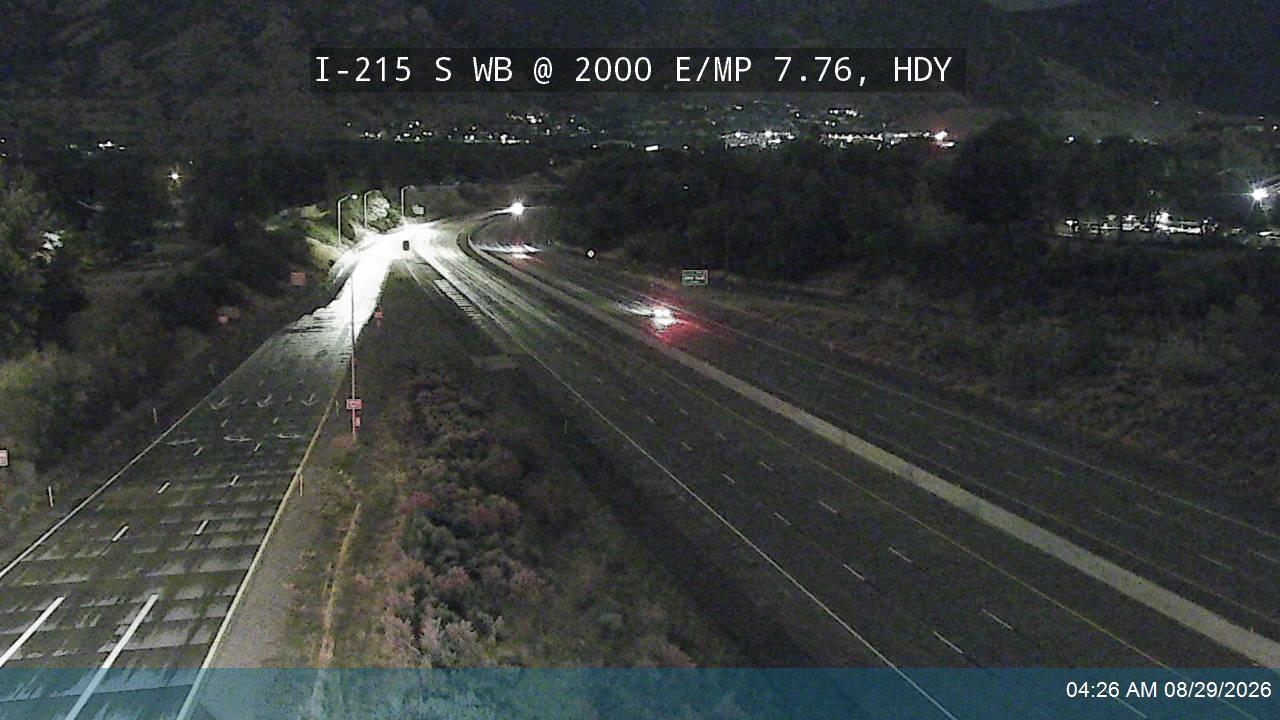 I-215 S WB @ 2000 E / Highland Dr / SR-152 / MP 7.76, HDY live camera view