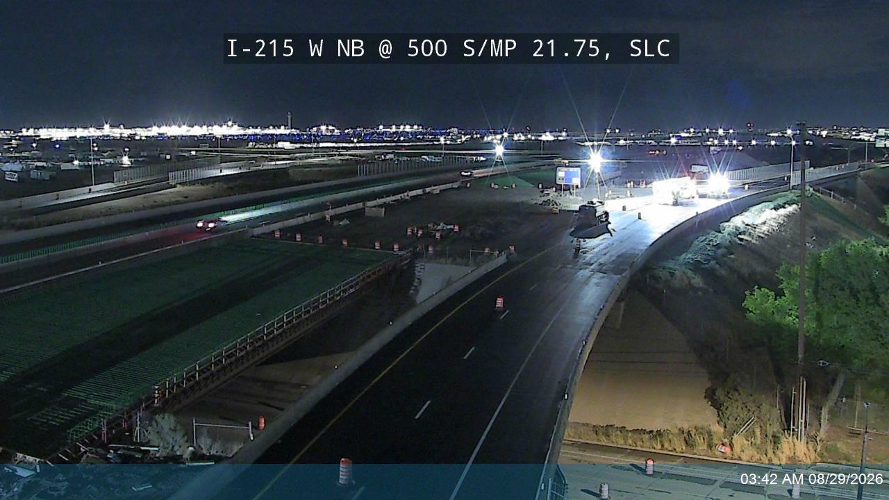 I-215 W NB @ 500 S / MP 21.75, SLC live camera view