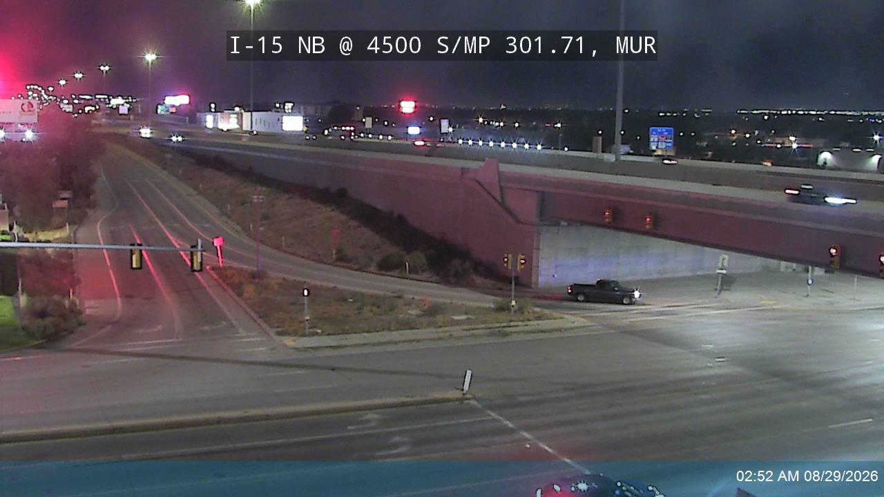 I-15 NB @ 4500 S / SR-266 / MP 301.71, MUR live camera view
