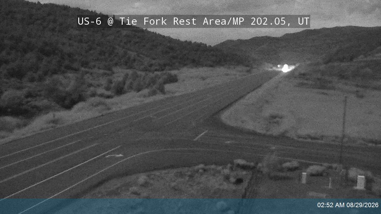 US-6 @ Tie Fork Rest Area / MP 202.05, UT live camera view