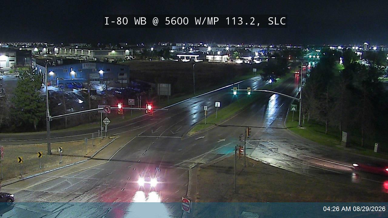 I-80 WB @ 5600 W / SR-172 / MP 113.2, SLC live camera view