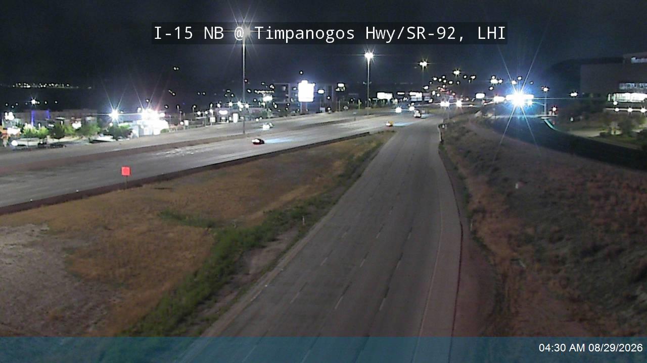 I-15 NB @ Timpanogos Hwy / SR-92 / MP 284, LHI live camera view