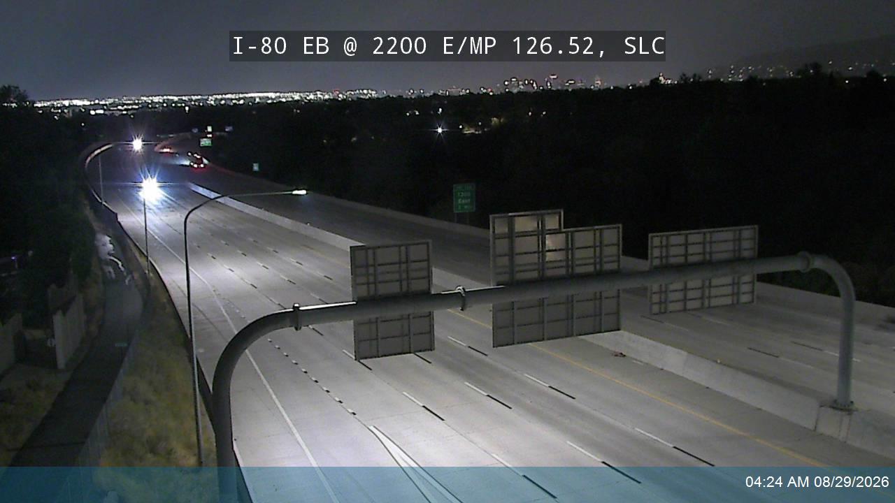 I-80 EB @ 2200 E / MP 126.52, SLC live camera view