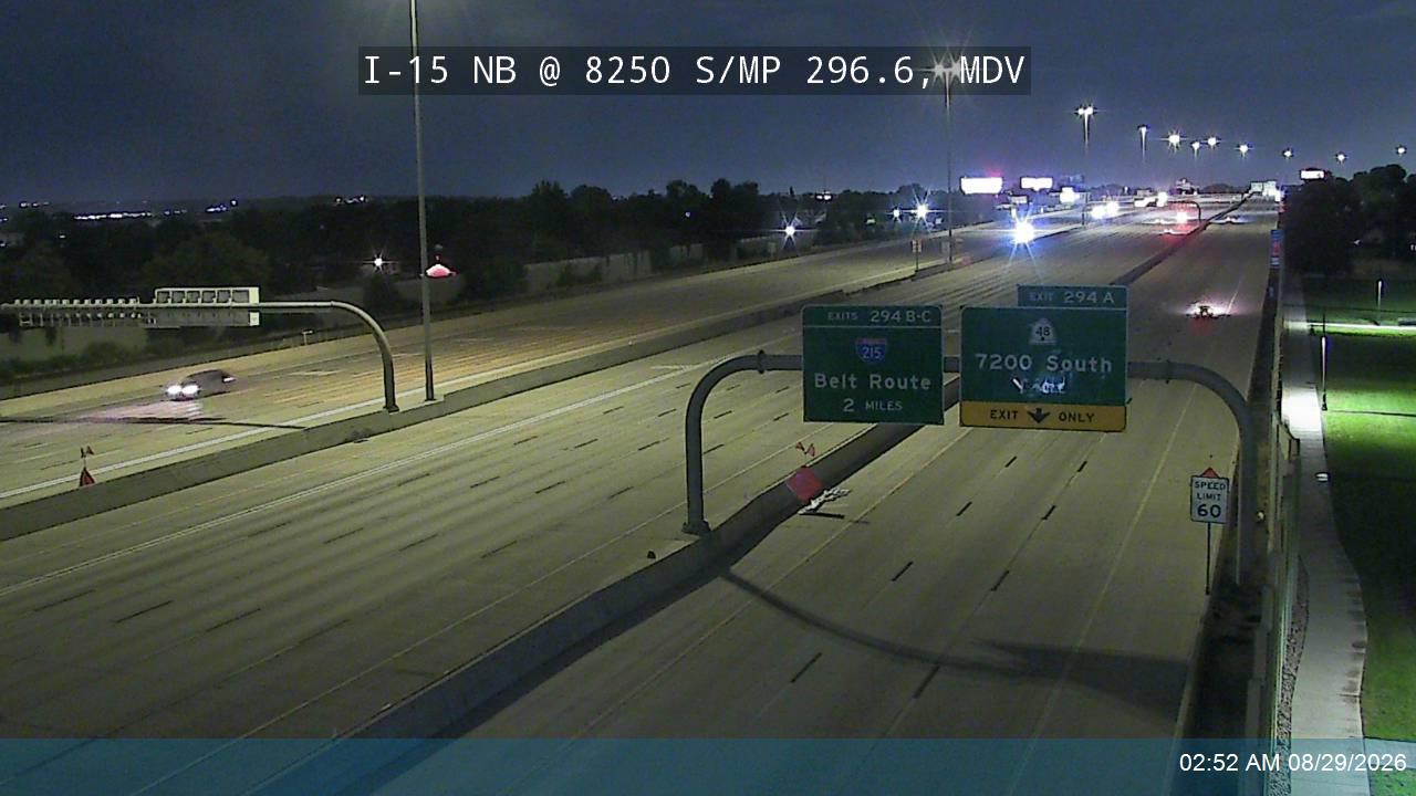 I-15 NB @ 8250 S / MP 296.6, MDV live camera view