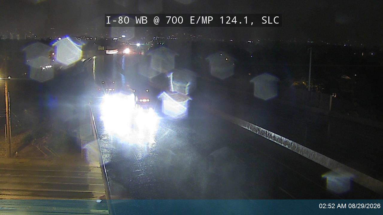 I-80 WB @ 700 E / SR-71 / MP 124.1, SLC live camera view