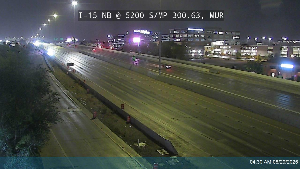 I-15 NB @ 5200 S / MP 300.63, MUR live camera view