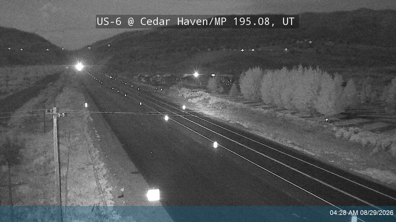 US-6 @ Cedar Haven / Sheep Creek Rd / MP 195.08, UT live camera view