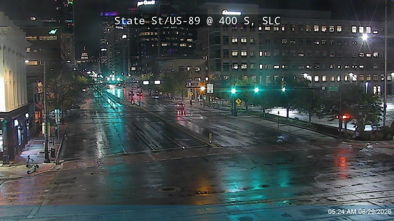 State St / US-89 @ 400 S / University Blvd / SR-186, SLC live camera view