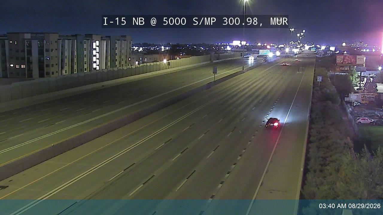 I-15 NB @ 5000 S / MP 301, MUR live camera view