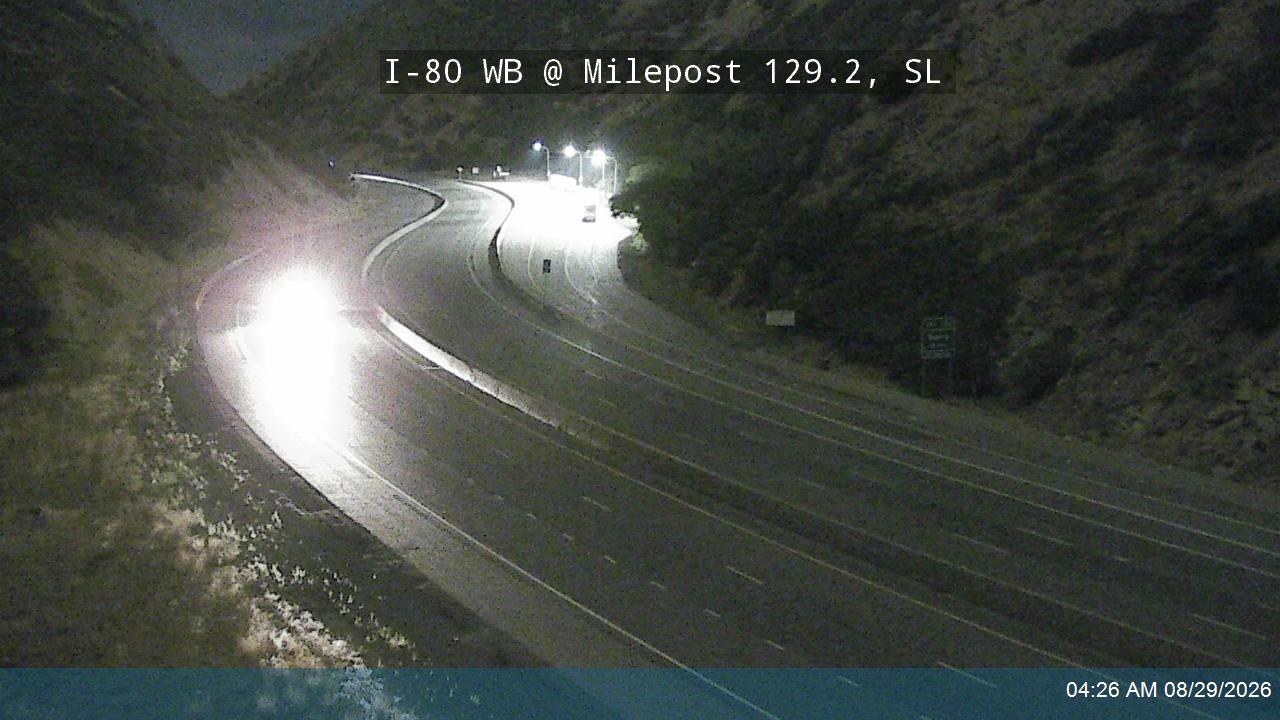 I-80 / Parleys Canyon WB @ Chain Up Area West / MP 129.2, SL live camera view