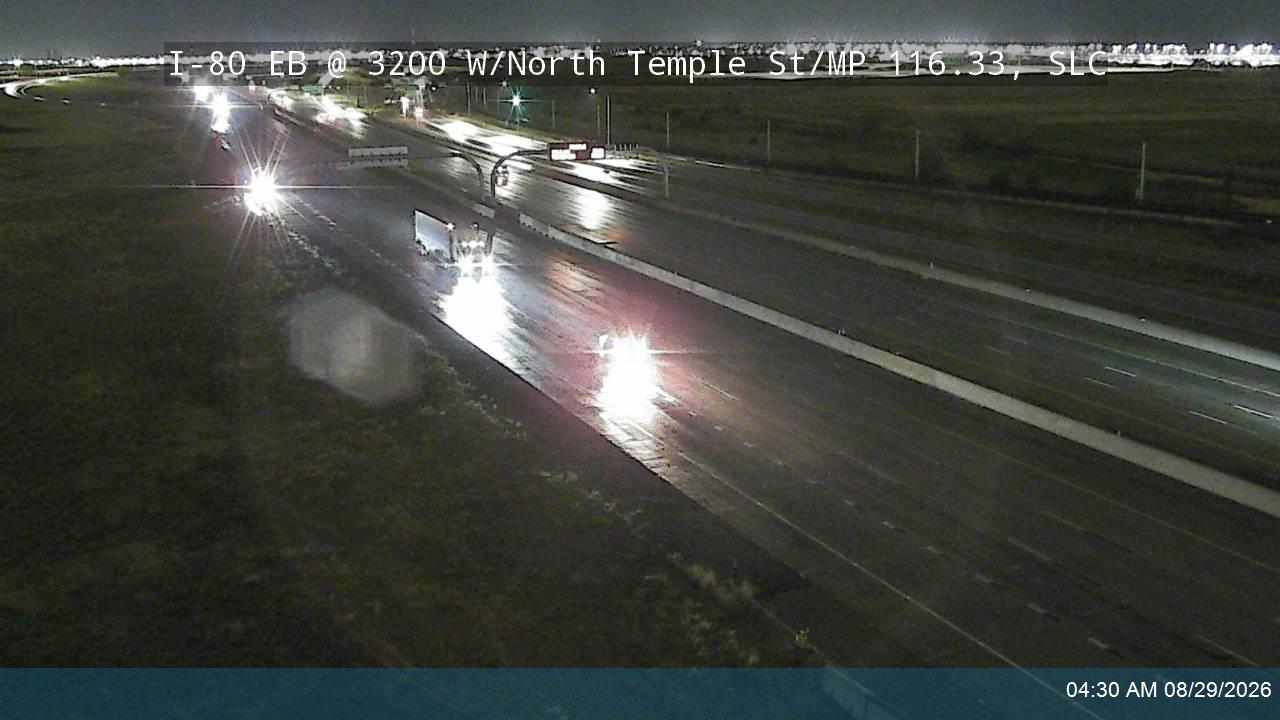 I-80 EB @ 3200 W / North Temple St / MP 116.33, SLC live camera view