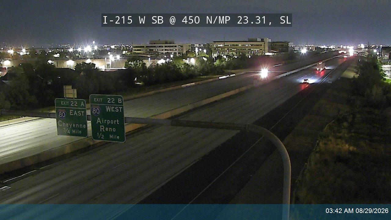 I-215 W SB @ 450 N / MP 23.31, SLC live camera view