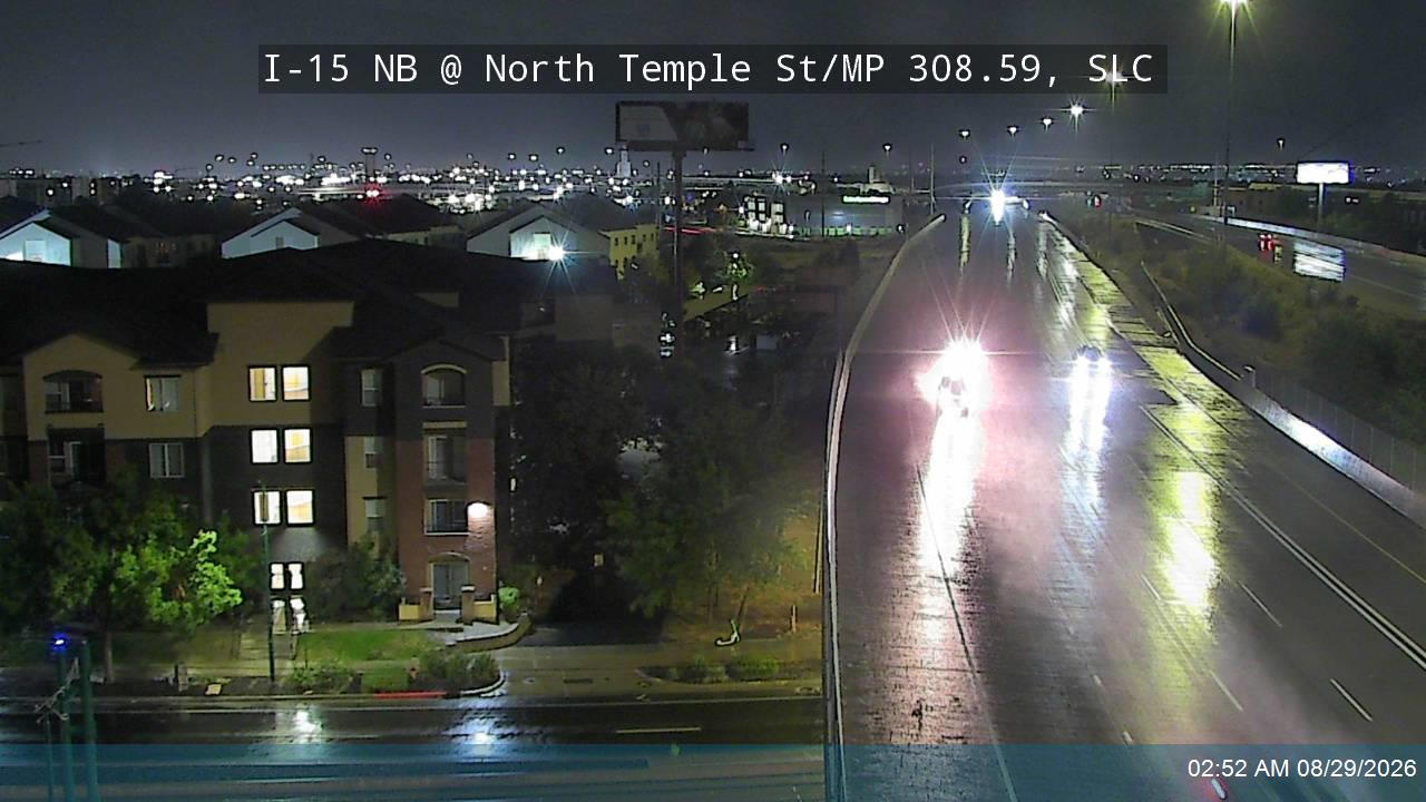 I-15 NB @ North Temple St / MP 308.59, SLC live camera view