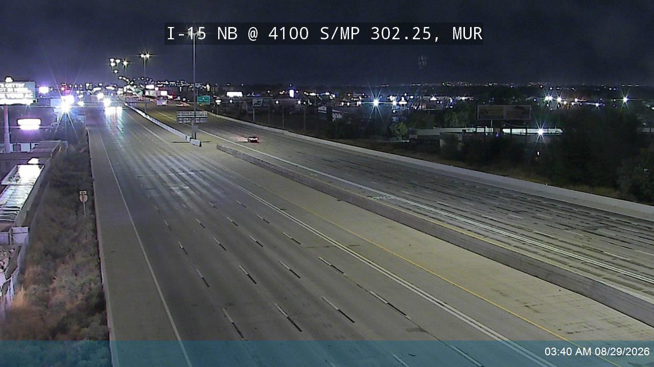 I-15 NB @ 4100 S / MP 302.25, MUR live camera view