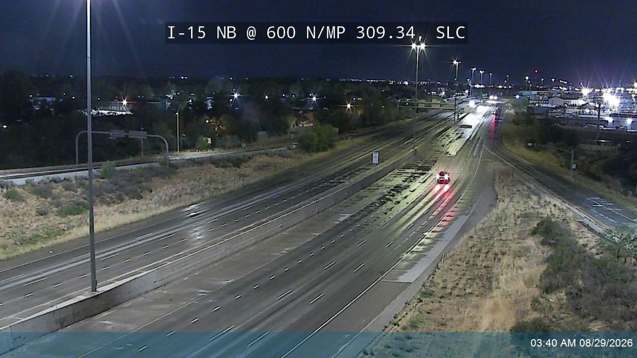 I-15 NB @ 600 N / SR-268 / MP 309.34, SLC live camera view