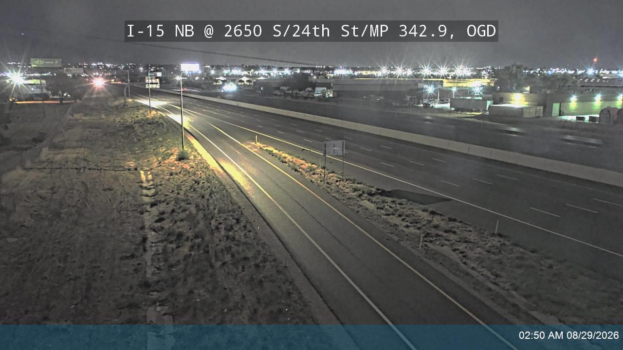 I-15 NB @ 2650 S / 24th St Exit / MP 342.9, OGD live camera view