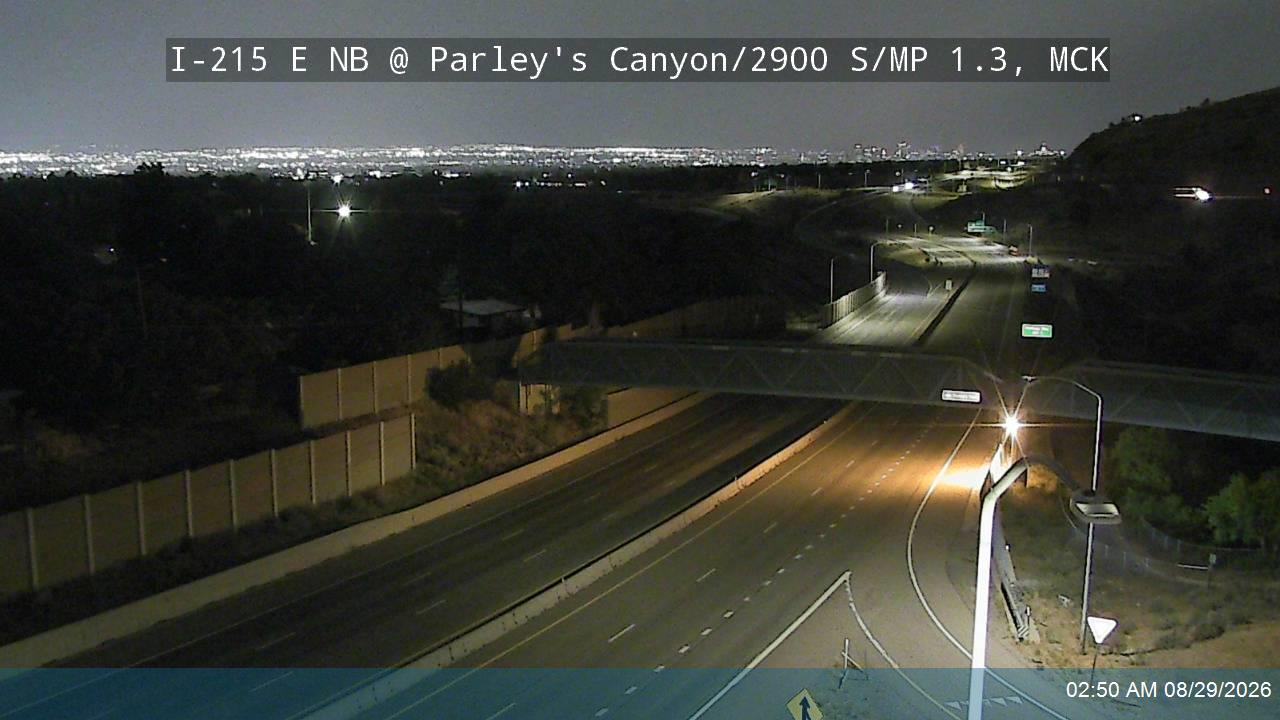 I-215 E NB @ Parleys Canyon / 2900 S / MP 1.3, MCK live camera view