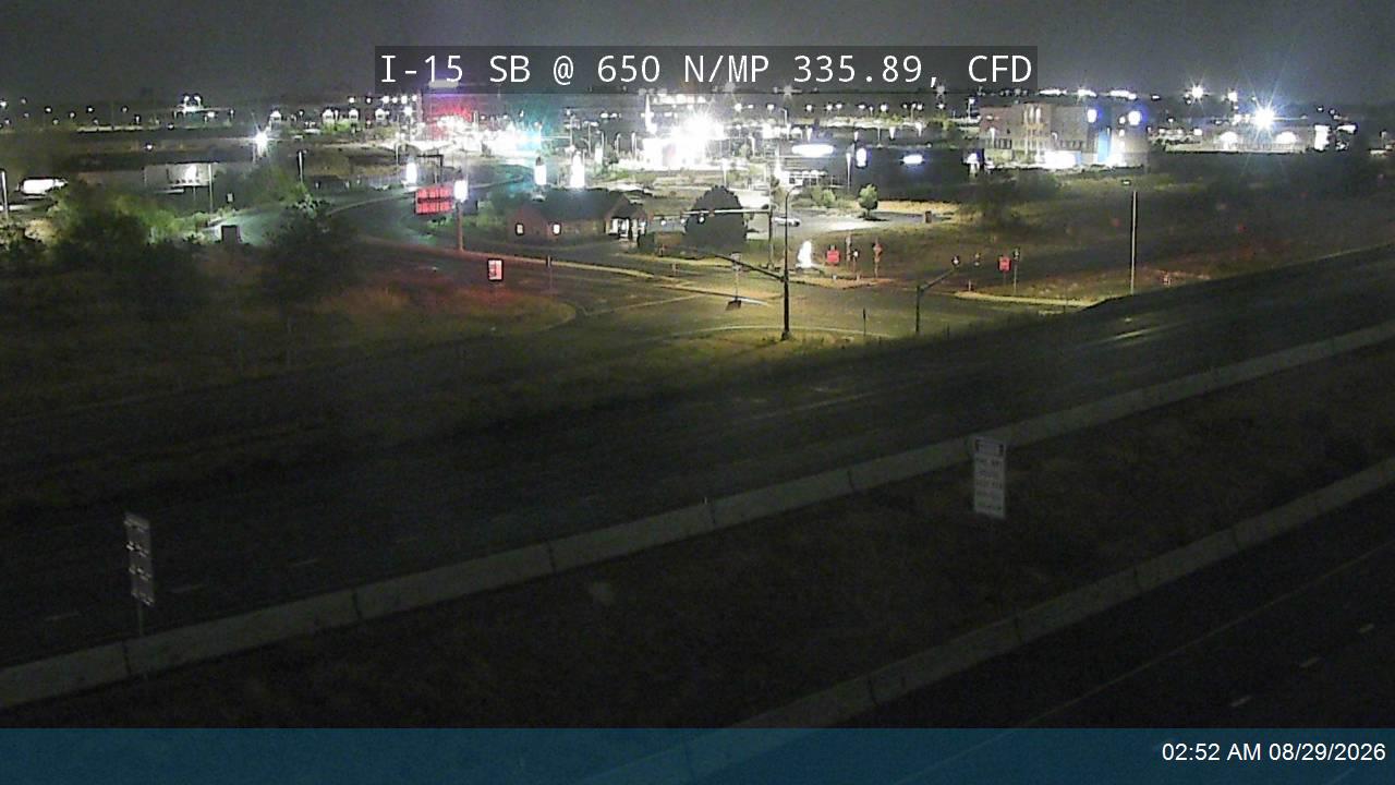 I-15 SB @ 650 N / SR-103 / MP 335.89, CFD live camera view