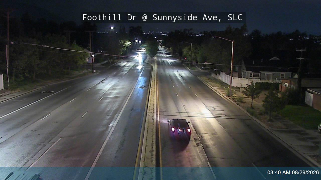 Foothill Dr / Honorary Veterans Blvd / SR-186 @ Sunnyside Ave, SLC live camera view