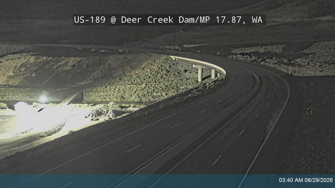 US-189 @ Deer Creek Dam / MP 17.87, WA live camera view