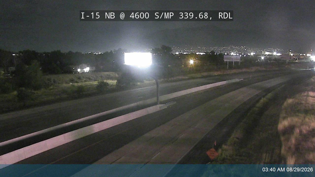 I-15 NB @ 4600 S / MP 339.68, RDL live camera view