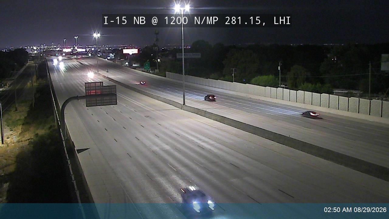 I-15 NB @ 1200 N / MP 281.15, LHI live camera view