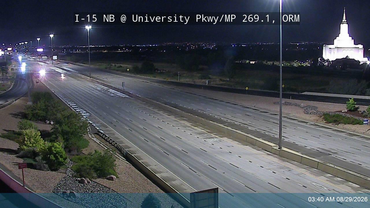 I-15 NB @ University Pkwy / SR-265 / MP 269.1, ORM live camera view