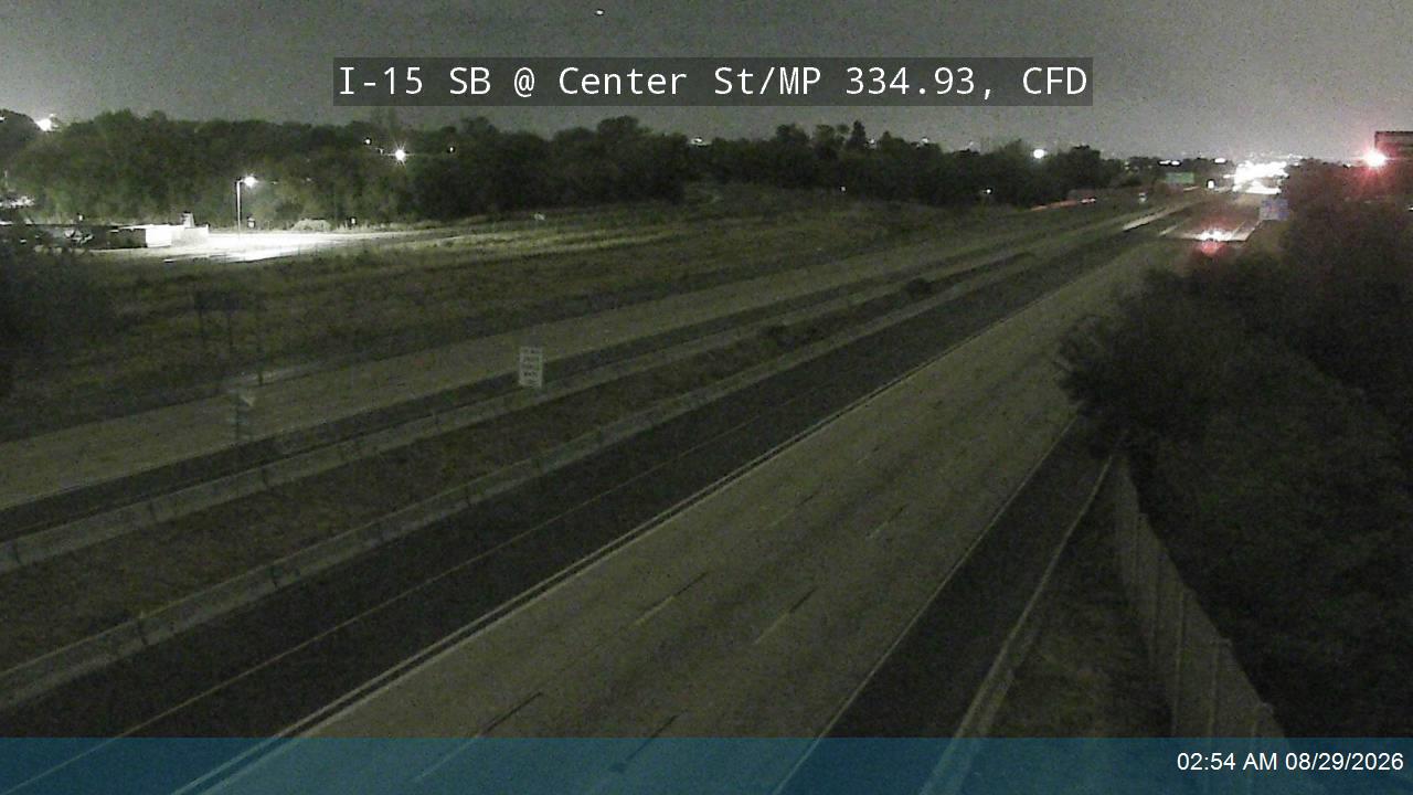 I-15 SB @ Center St / MP 334.93, CFD live camera view