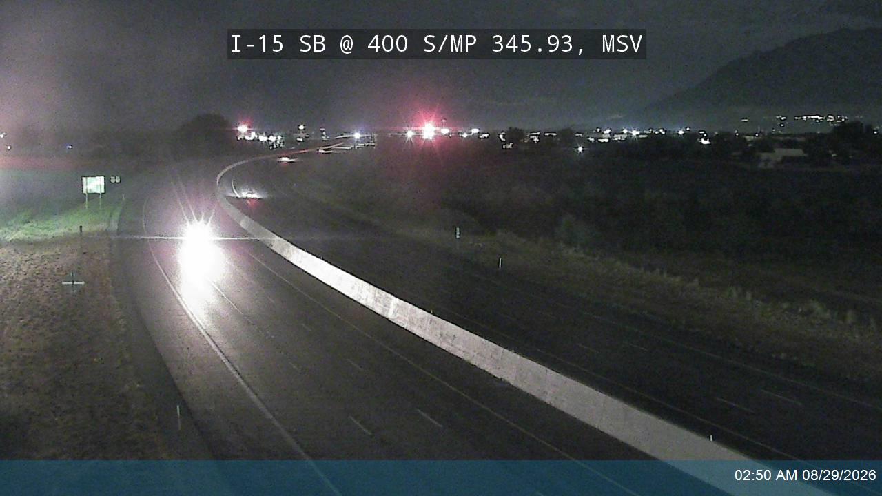I-15 SB @ 400 S / MP 345.93, MSV live camera view