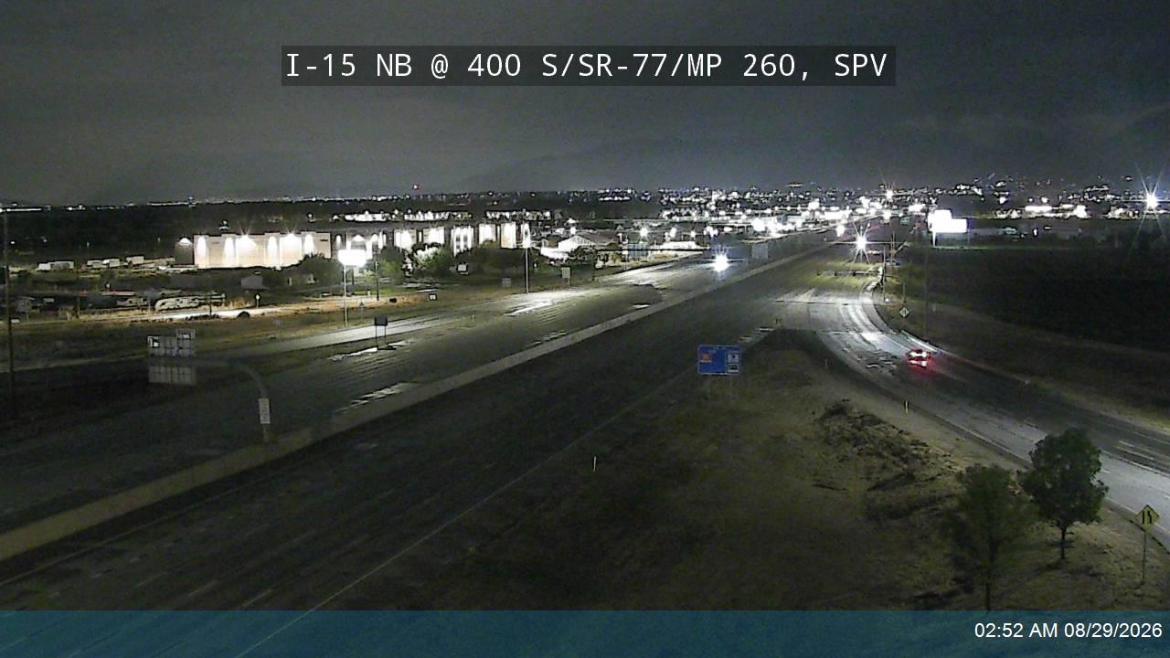 I-15 NB @ 400 S / SR-77 / MP 260, SPV live camera view