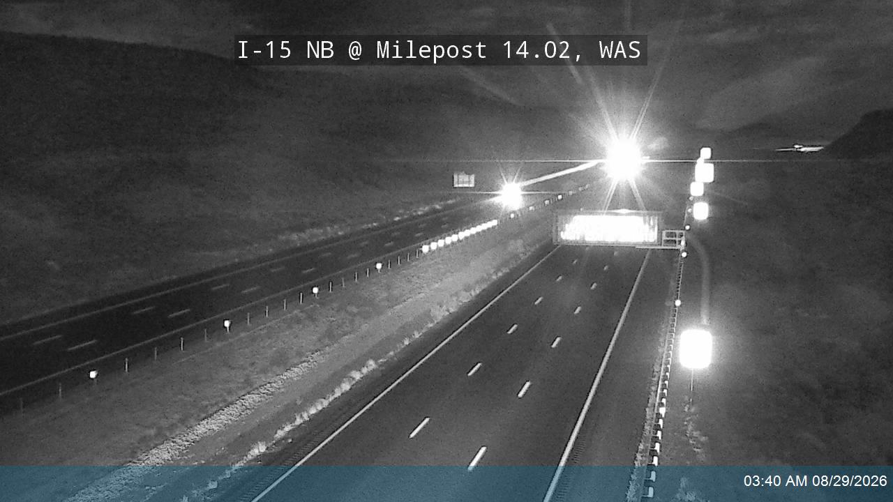 I-15 NB @ Milepost 14.02, WAS live camera view