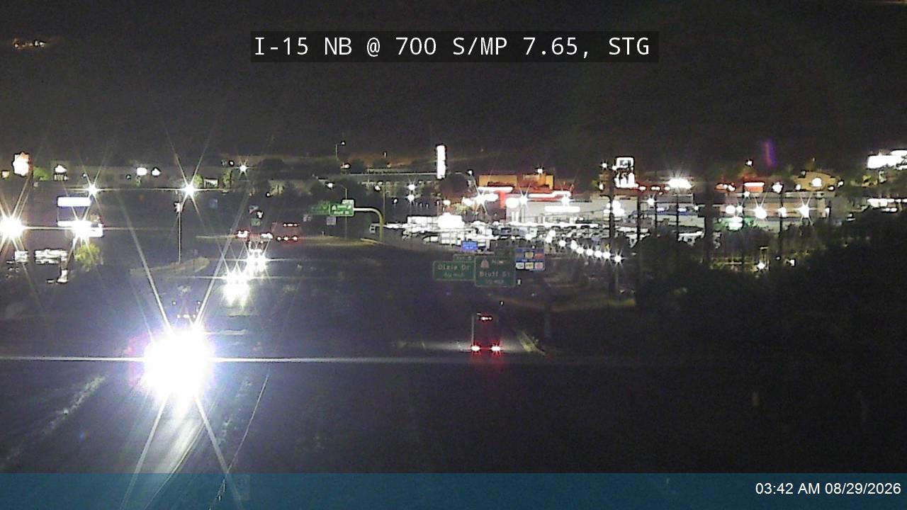 I-15 NB @ 700 S / MP 7.65, STG live camera view