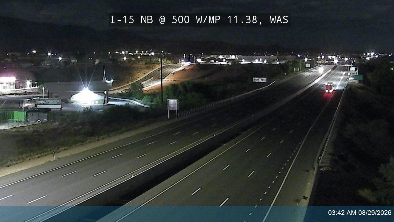 I-15 NB @ 500 W / MP 11.38, WAS live camera view