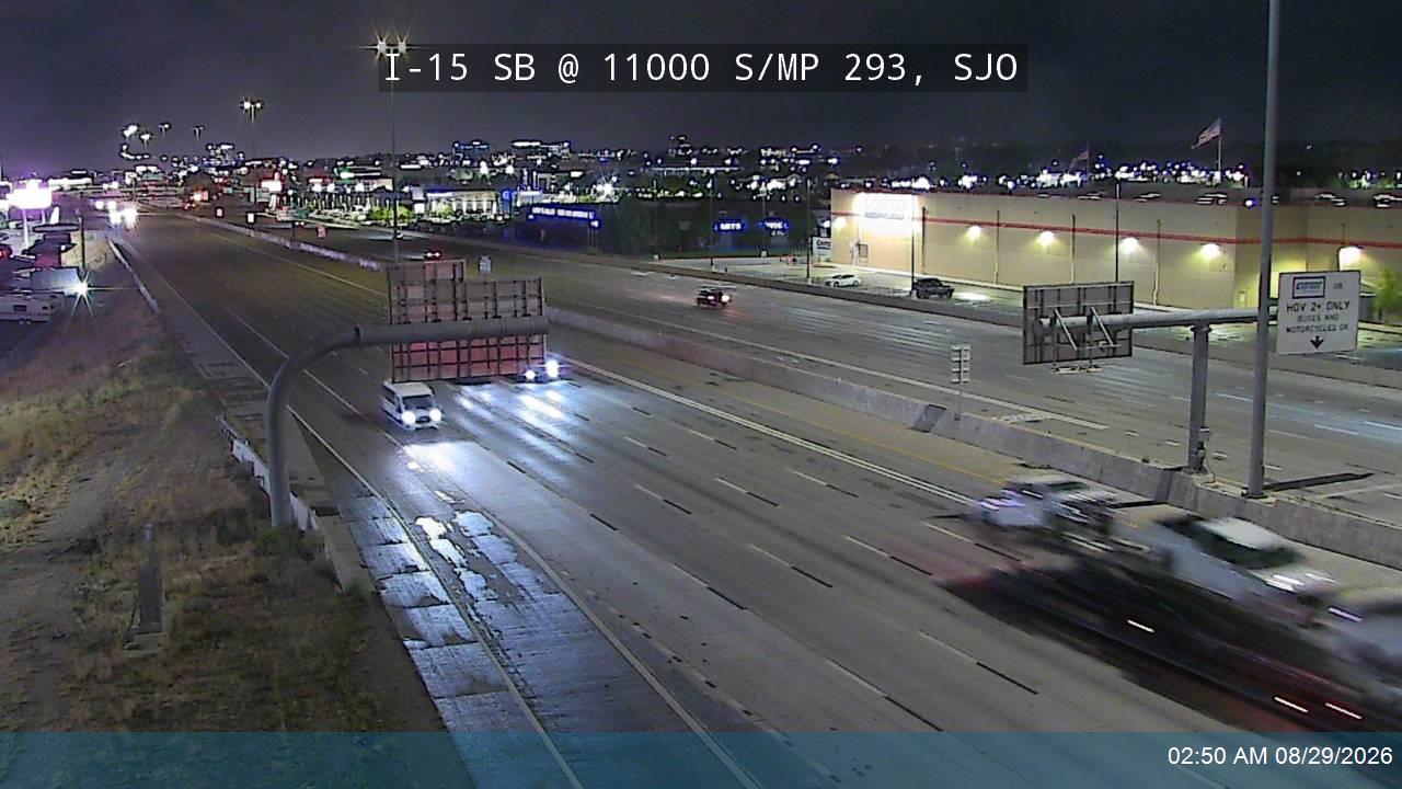 I-15 SB @ 11000 S / MP 293, SJO live camera view