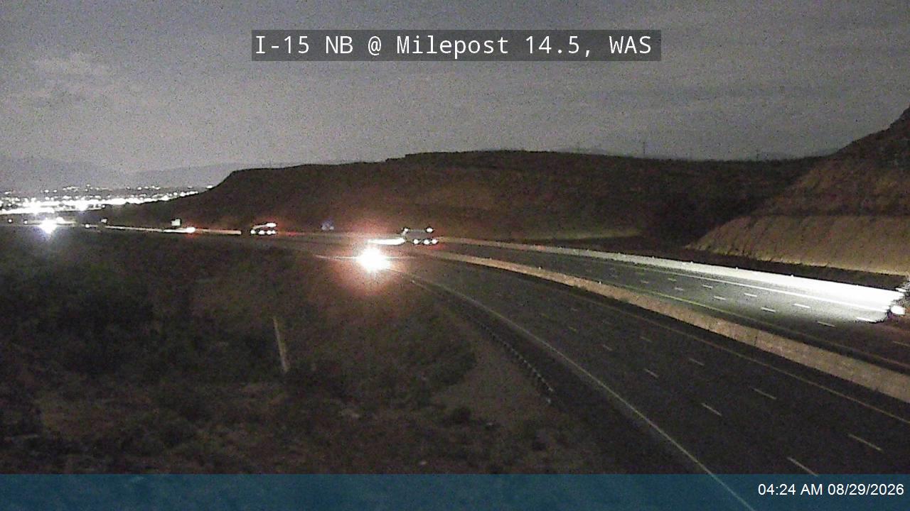 I-15 NB @ Milepost 14.5, WAS live camera view