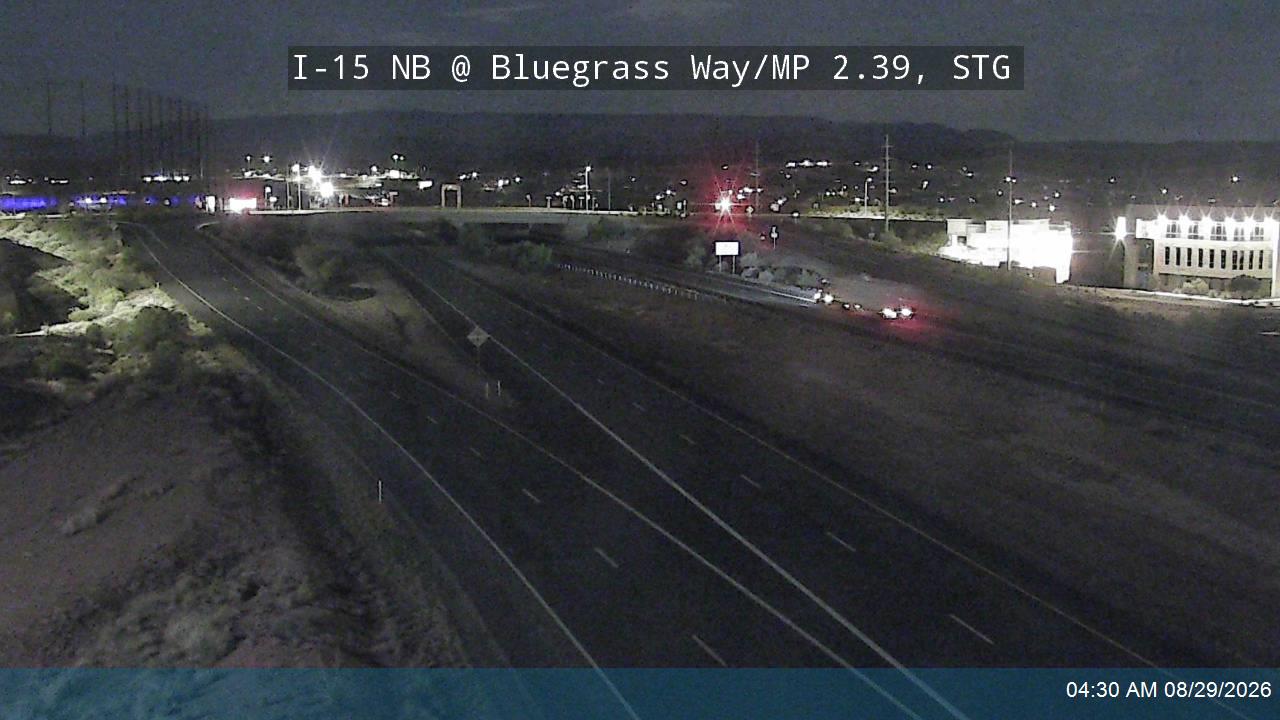 I-15 NB @ Bluegrass Way / MP 2.39, STG live camera view