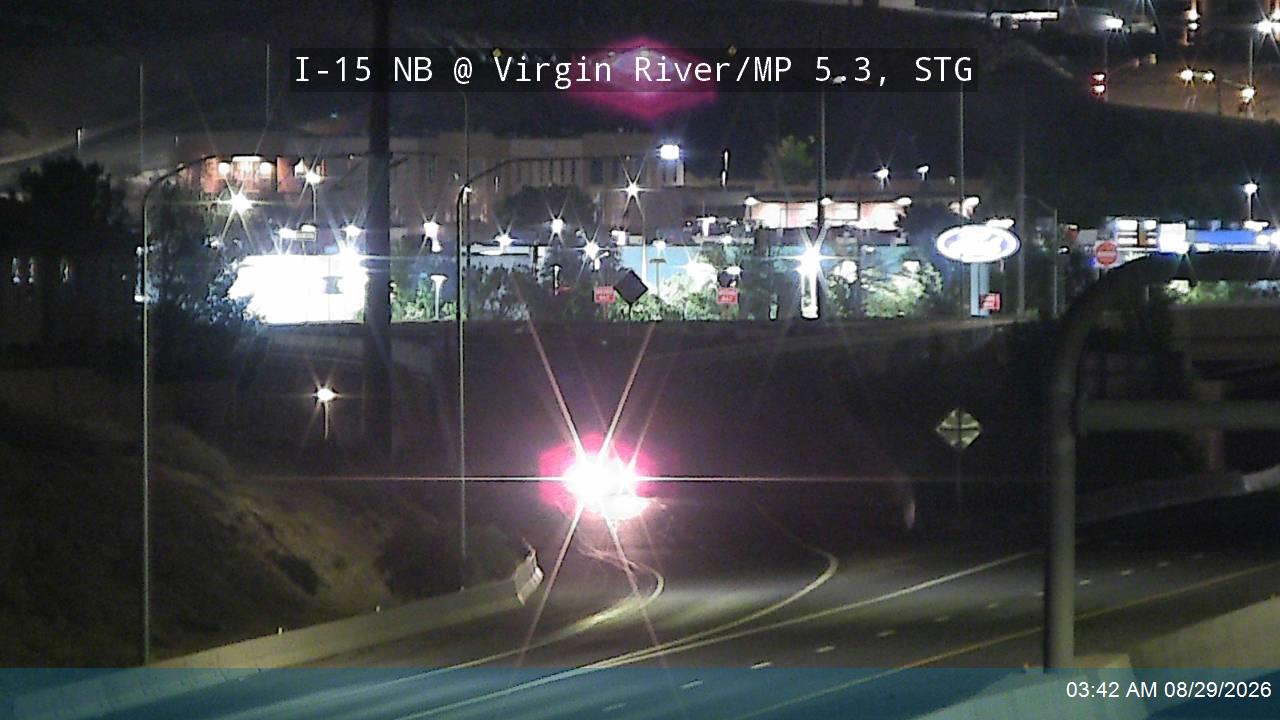 I-15 NB @ Virgin River / MP 5.3, STG live camera view
