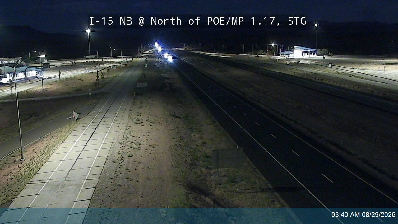 I-15 NB @ North of POE / MP 1.17, STG live camera view