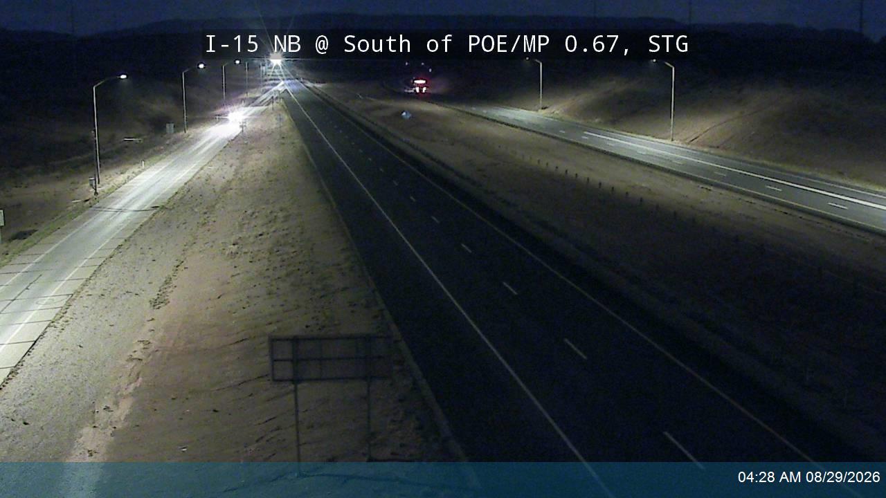 I-15 NB @ South of POE / MP 0.67, STG live camera view