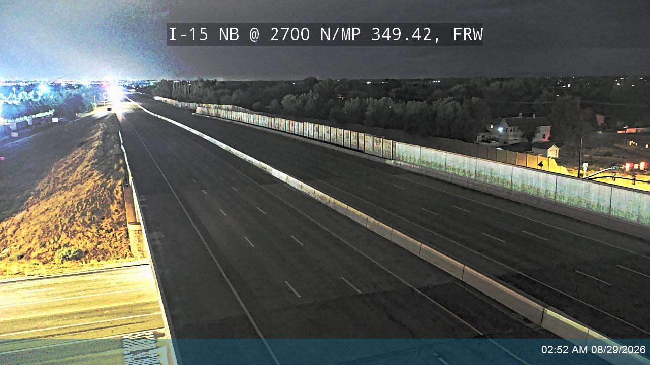 I-15 NB @ 2700 N / SR-134 / MP 349.42, FRW live camera view