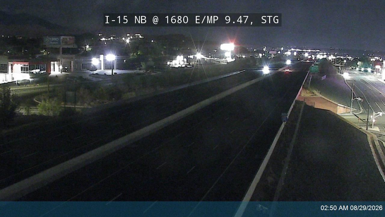 I-15 NB @ 1680 E / MP 9.47, STG live camera view