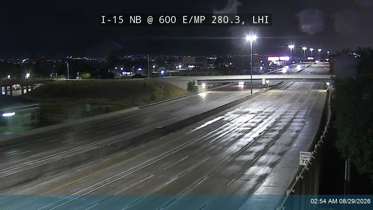 I-15 NB @ 600 E / MP 280.3, LHI live camera view