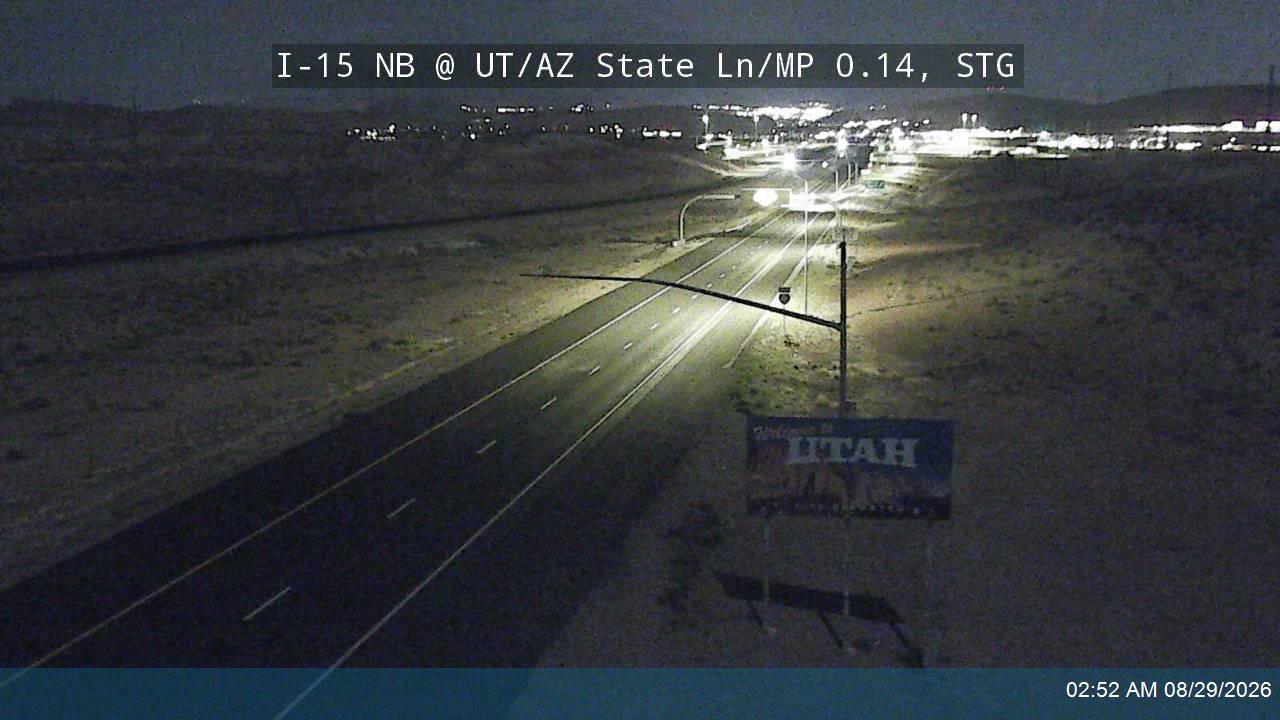 I-15 NB @ UT/AZ State Line / MP 0.14, STG live camera view