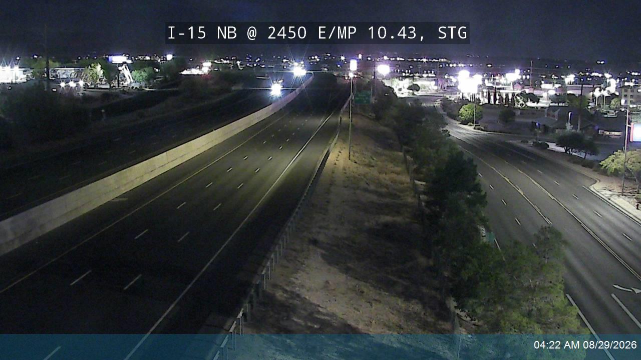 I-15 NB @ 2450 E / MP 10.43, STG live camera view