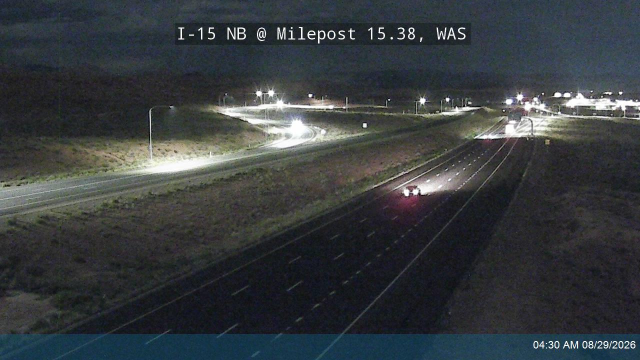 I-15 NB @ Milepost 15.38, WAS live camera view