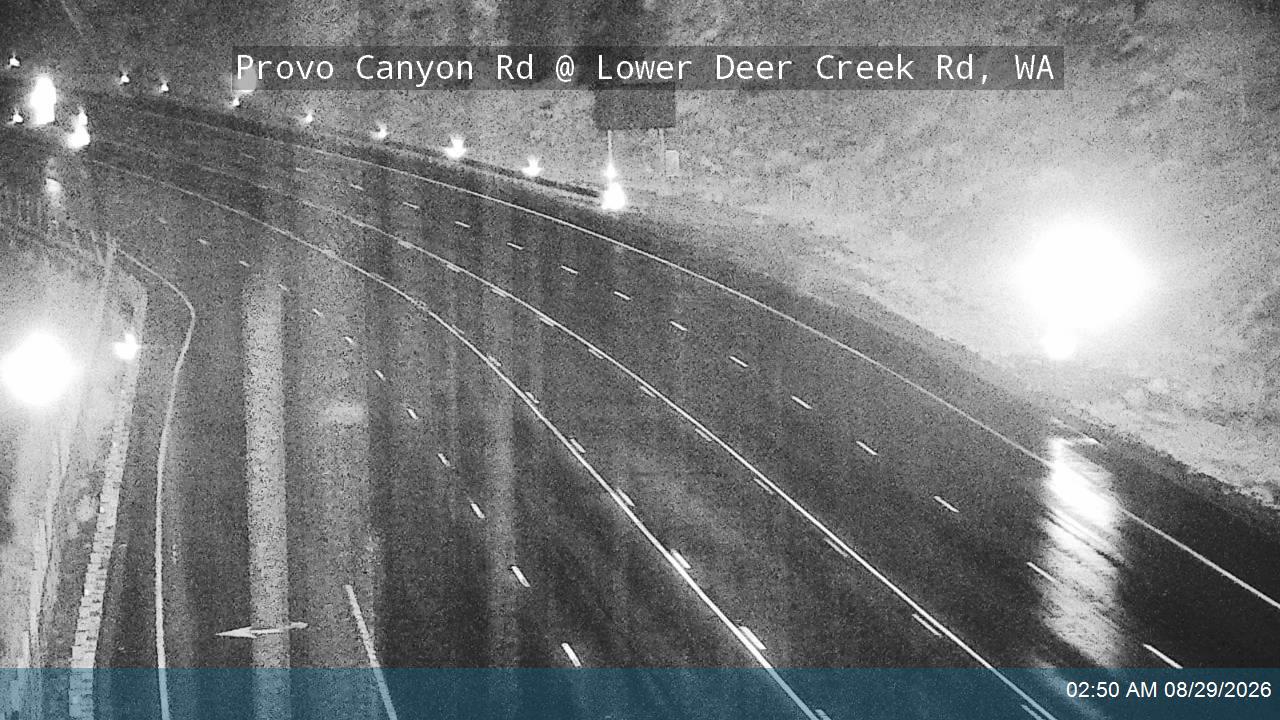 Provo Canyon Rd / US-189 @ Lower Deer Creek Rd / MP 17.14, WA live camera view