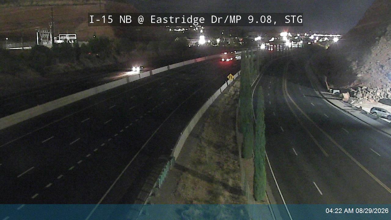 I-15 NB @ Eastridge Dr / MP 9.08, STG live camera view